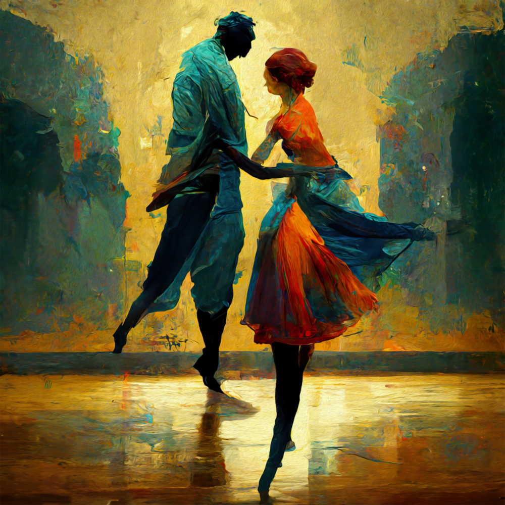 Dancing in the Rain Glass Wall Art  || Designers Collection