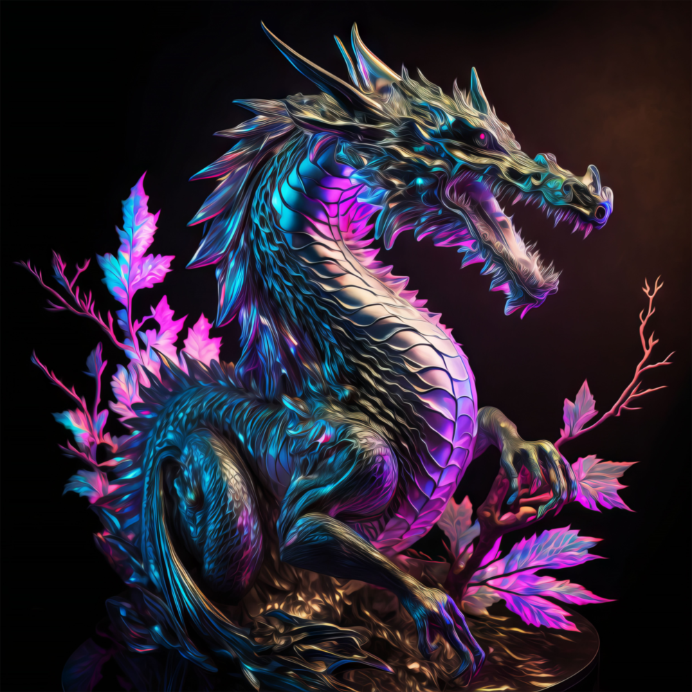 Dragon's Anger Glass Wall Art  || Designers Collection