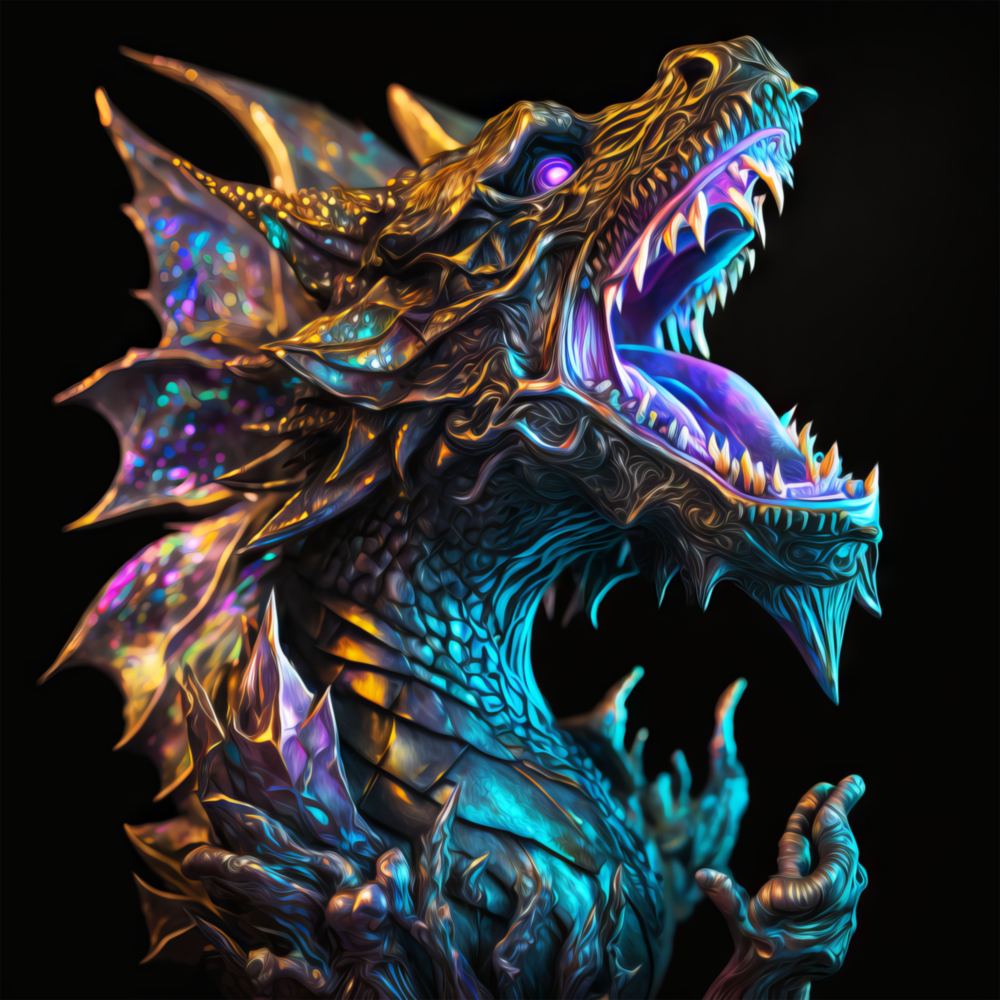 Dragon's Roar Glass Wall Art  || Designers Collection