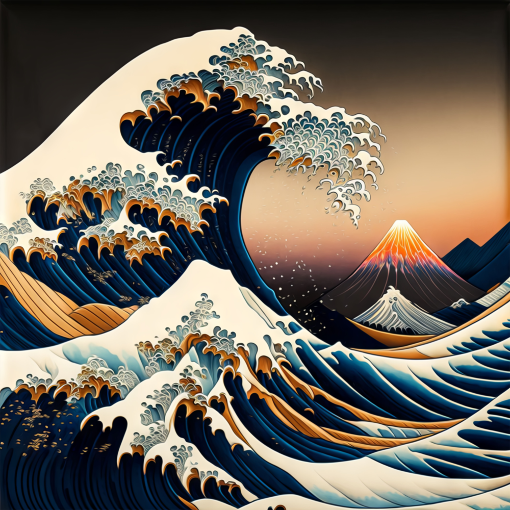 Waves Glass Wall Art  || Designer Collection