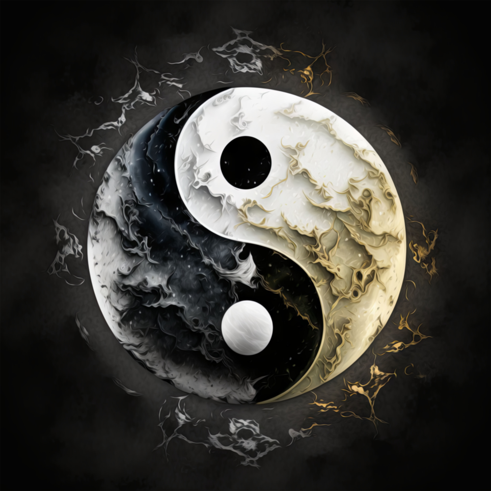 Ying and Yang Glass Wall Art  || Designer Collection