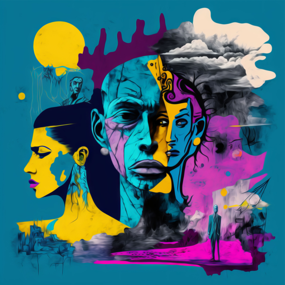Picasso's Mind Glass Wall Art  || Designer Collection