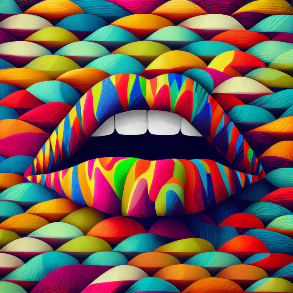 Lips Glass Wall Art  || Designer Collection