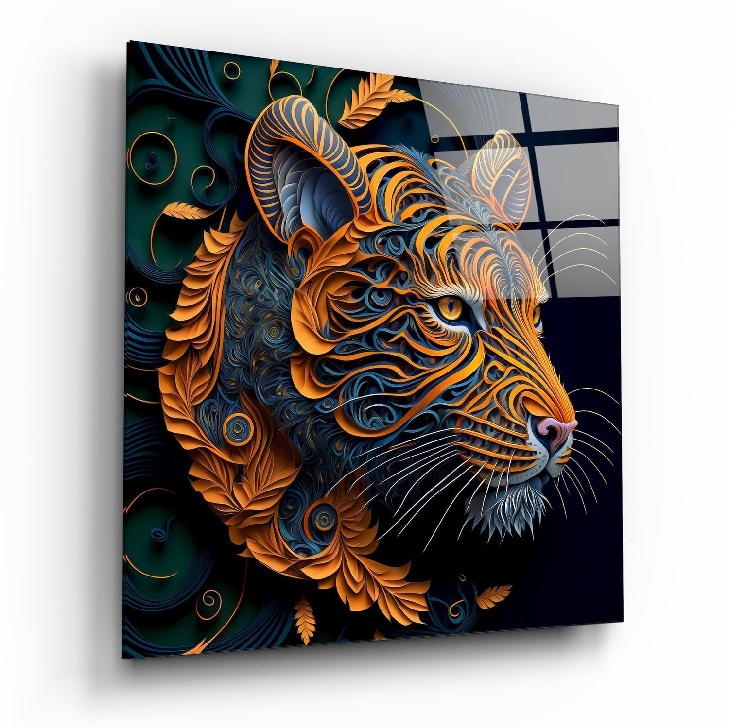Tiger Glass Wall Art  || Designers Collection | Insigne Art Design