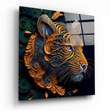 Tiger Glass Wall Art  || Designers Collection | Insigne Art Design