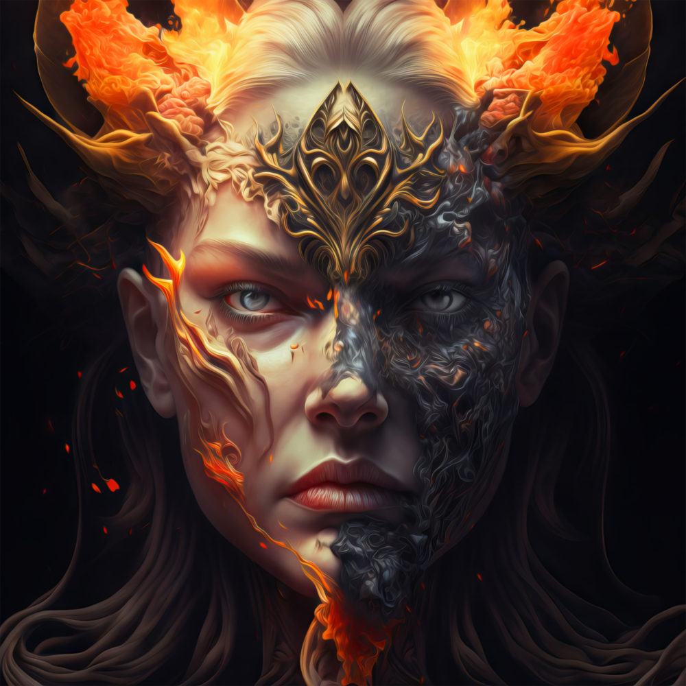 The Wrath of the Woman Glass Wall Art  || Designer Collection