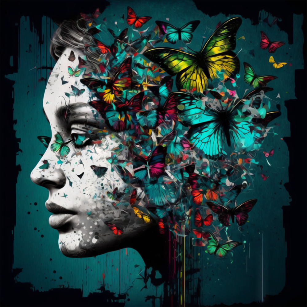 Butterfly Thoughts Glass Wall Art  || Designers Collection