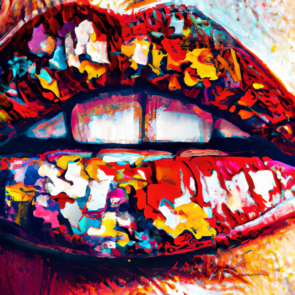 Lips Glass Wall Art  || Designers Collection