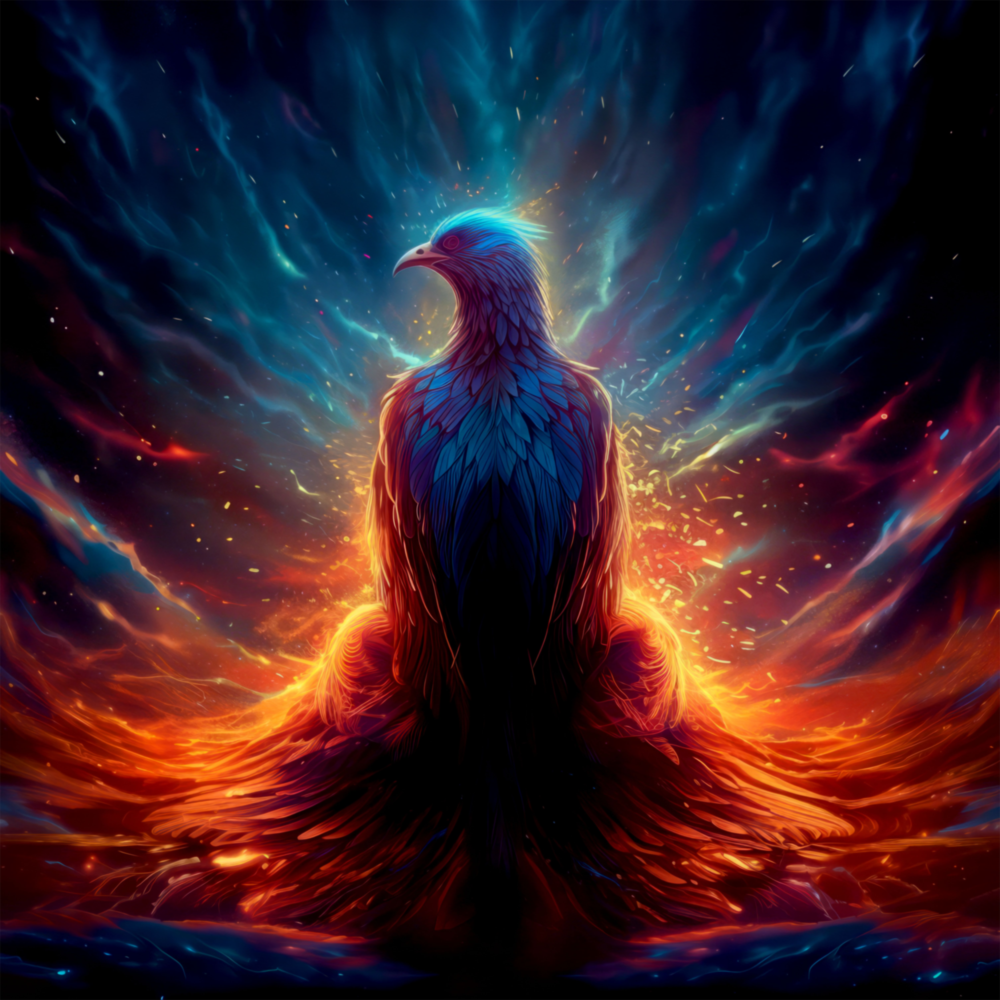 Phoenix Glass Wall Art  || Designers Collection