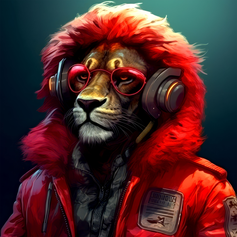 Hippie Lion Glass Wall Art  || Designers Collection