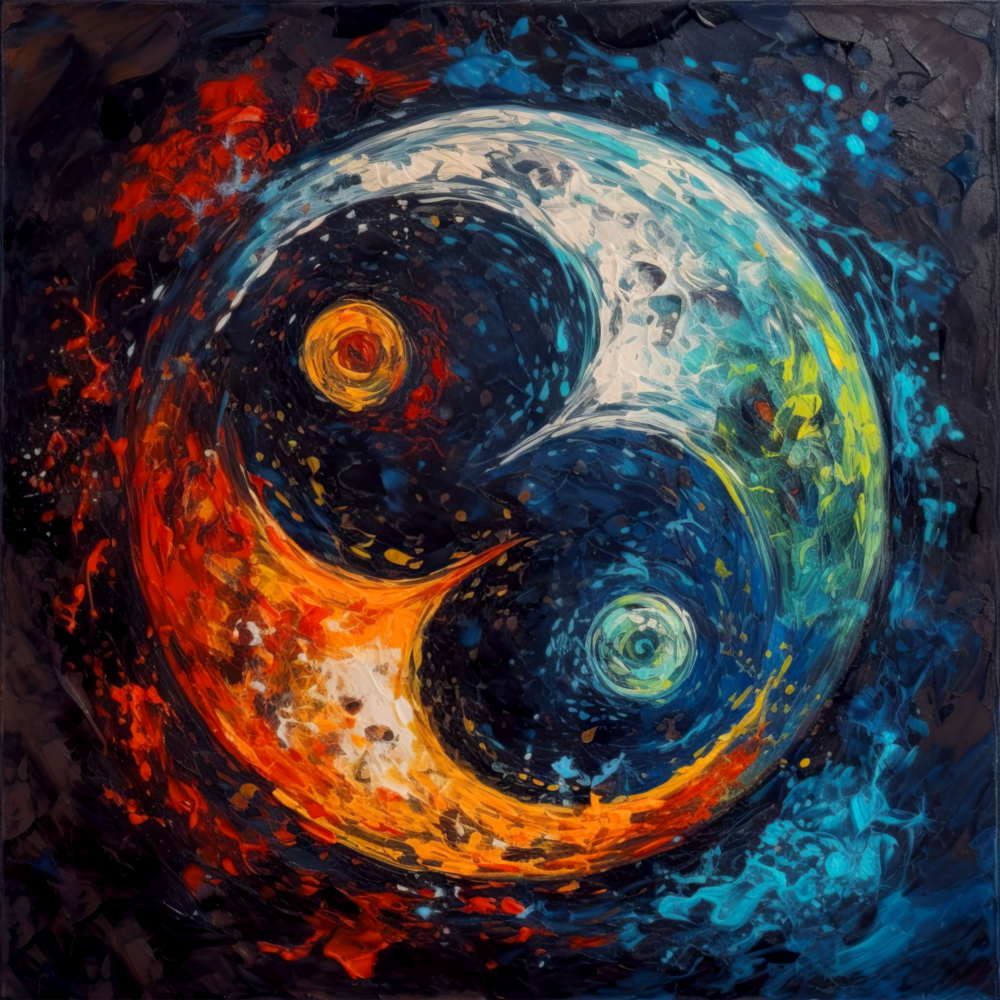 Sophisticated Ying and Yang Glass Wall Art  || Designers Collection