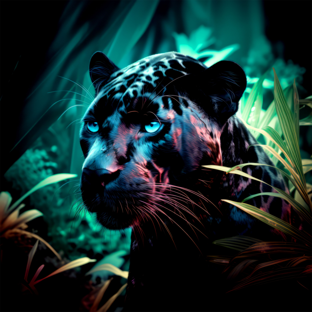 Panther Glass Wall Art  || Designers Collection