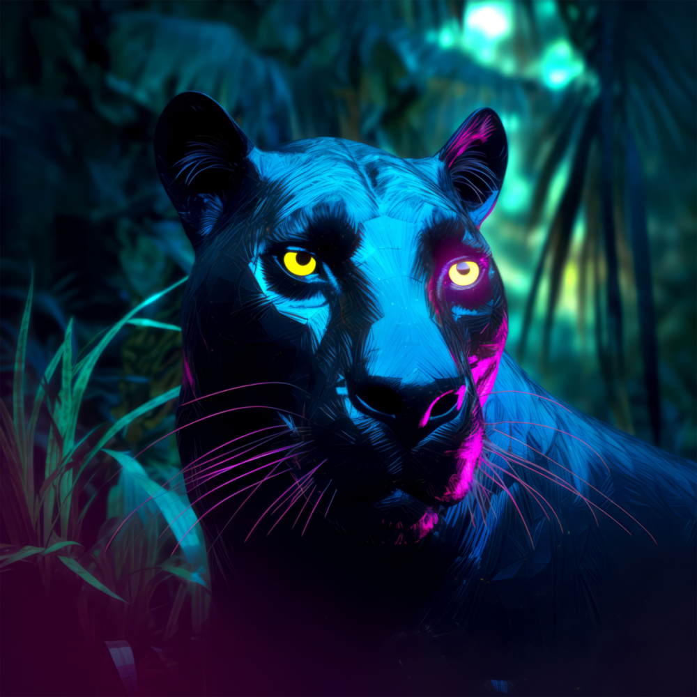 Panther Glass Wall Art  || Designers Collection