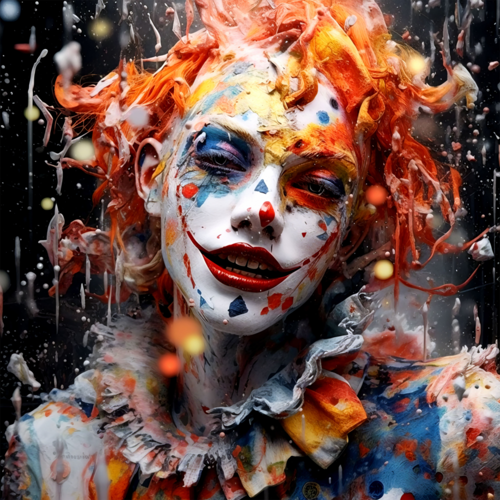 Clown Glass Wall Art