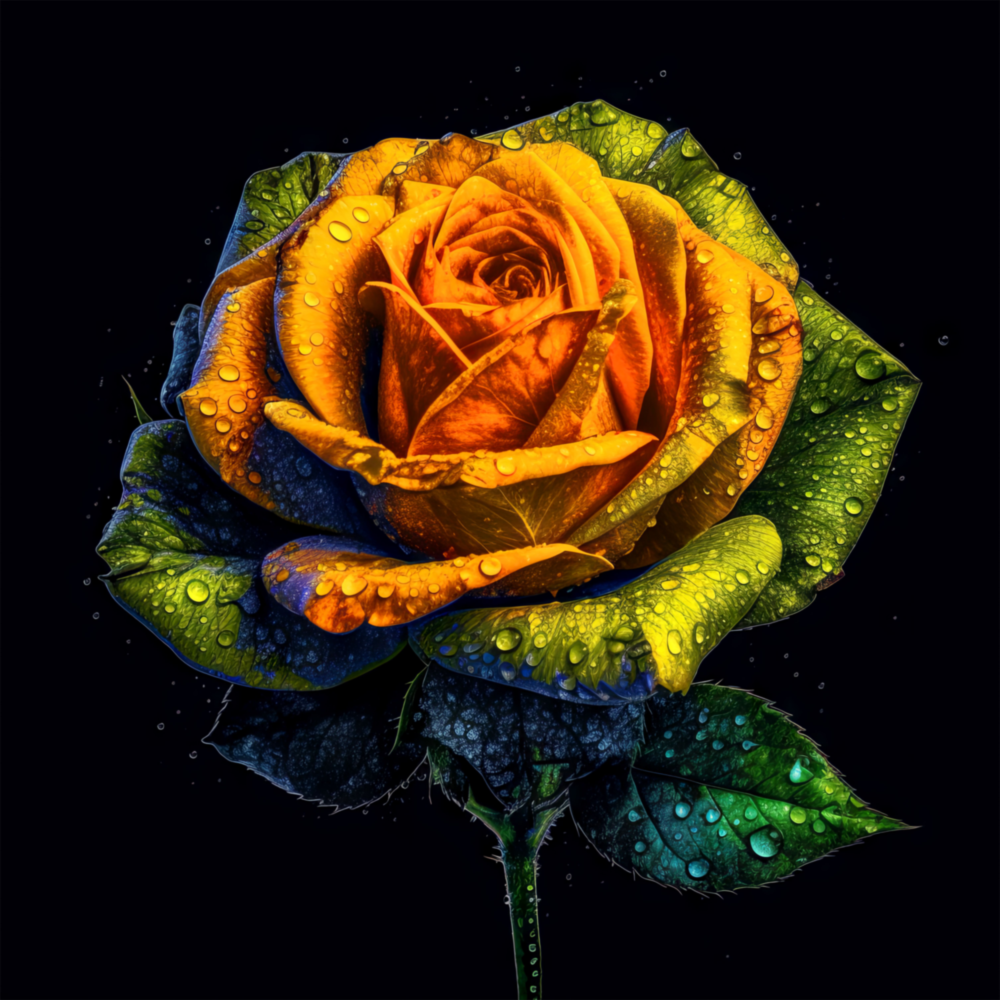 Yellow Rose Glass Wall Art