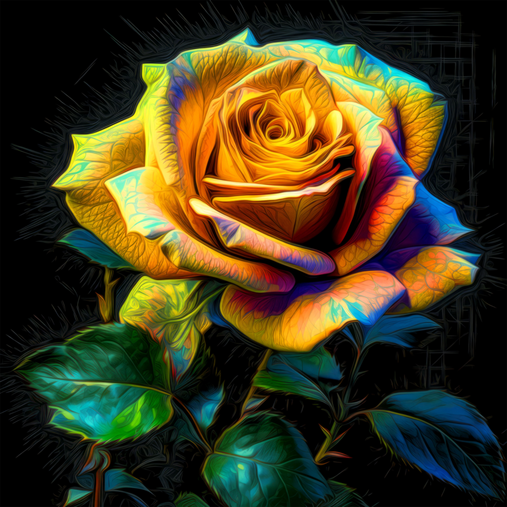 Yellow Rose Glass Wall Art