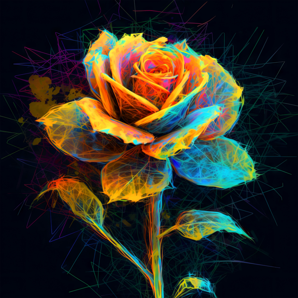 Yellow Rose Glass Wall Art