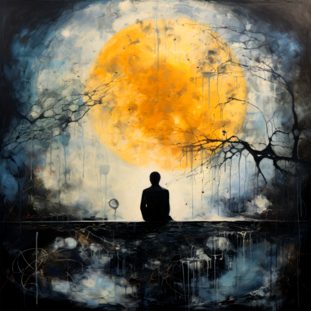 Night And Moonlight Glass Wall Art