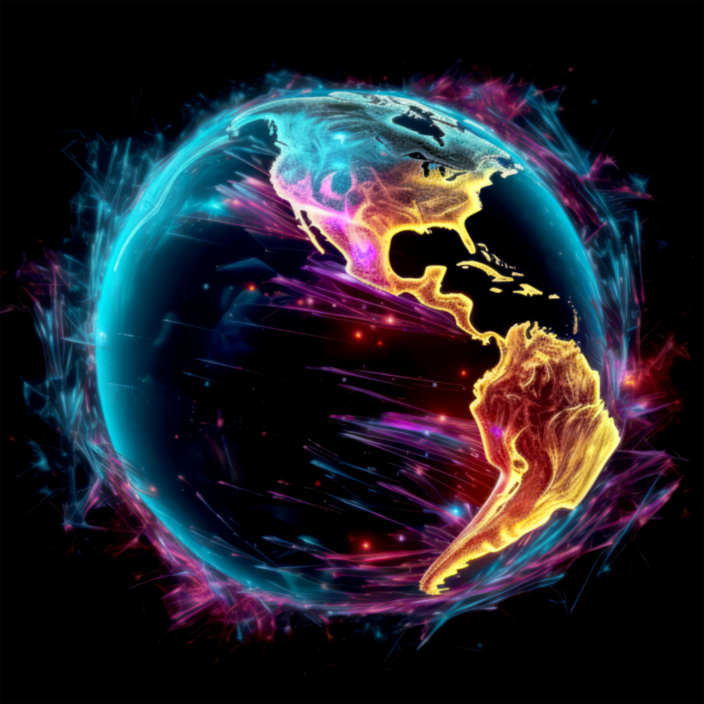 World Glass Wall Art