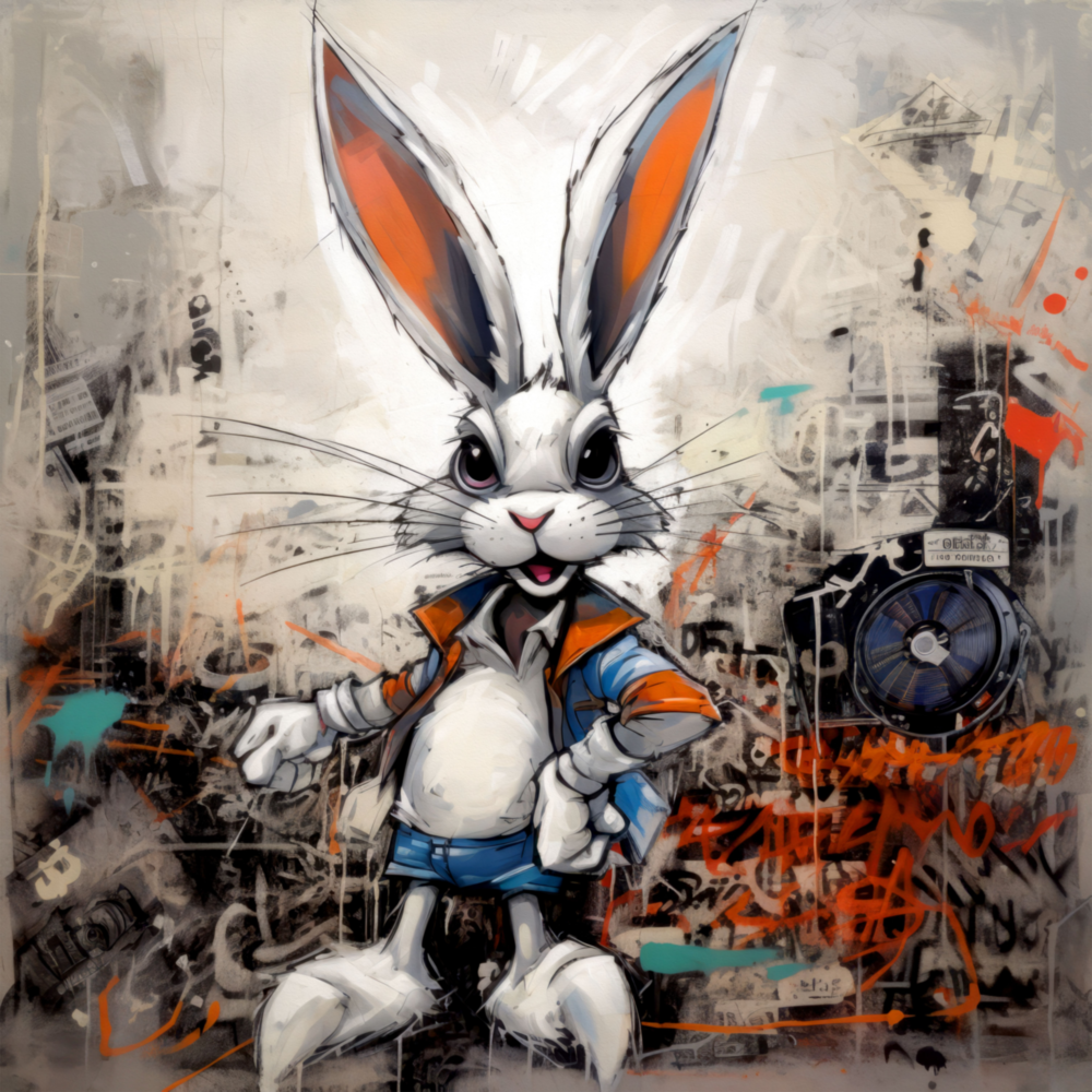 Rabbit Glass Wall Art