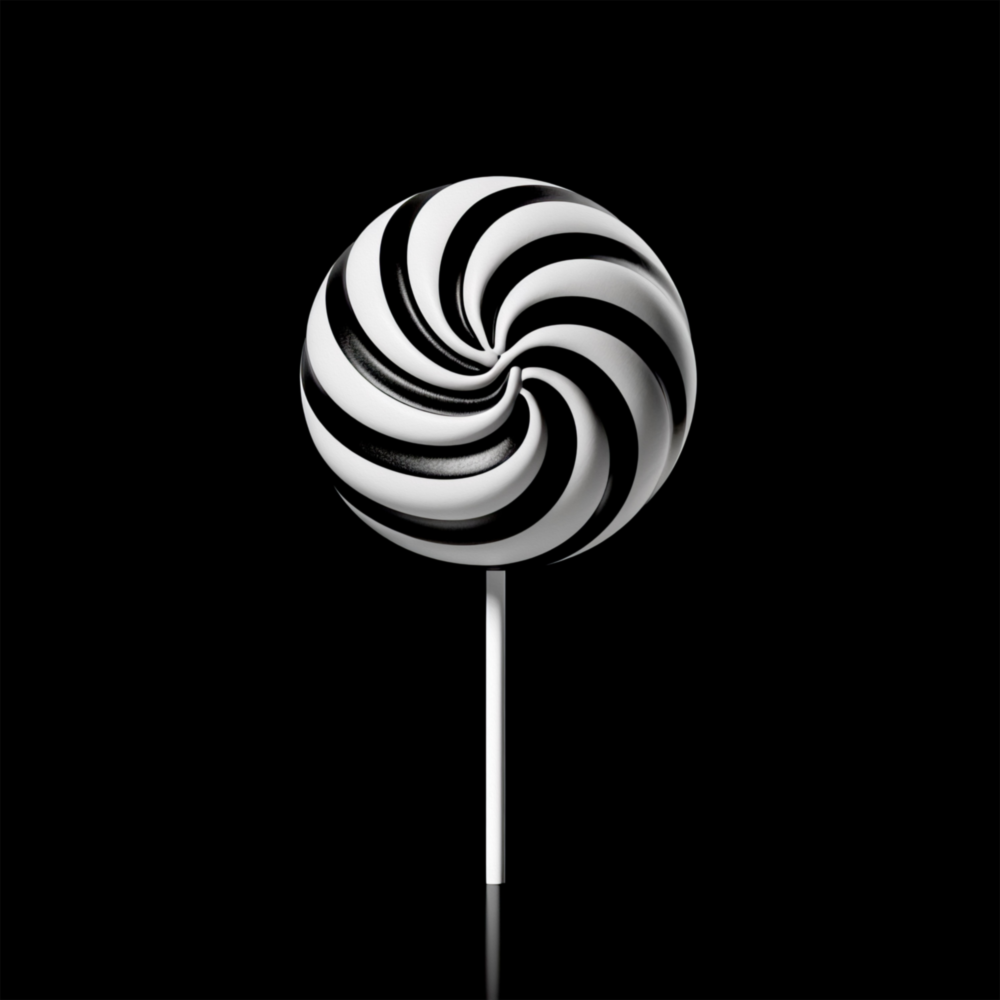 Monochrome Lolipop Glass Wall Art