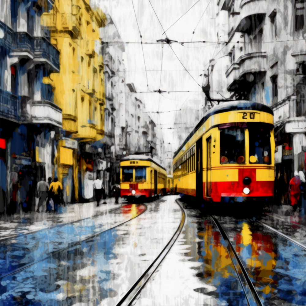 Istiklal Street Glass Wall Art