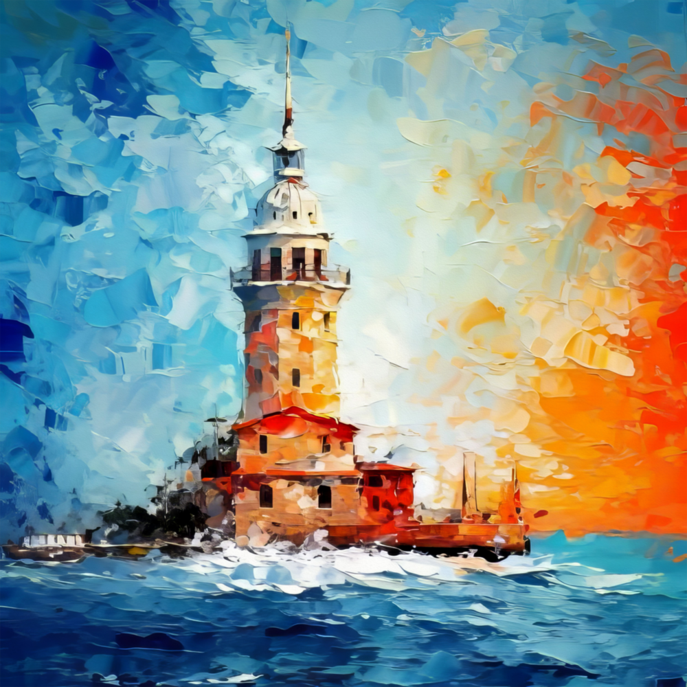 Maiden's Tower Glass Wall Art