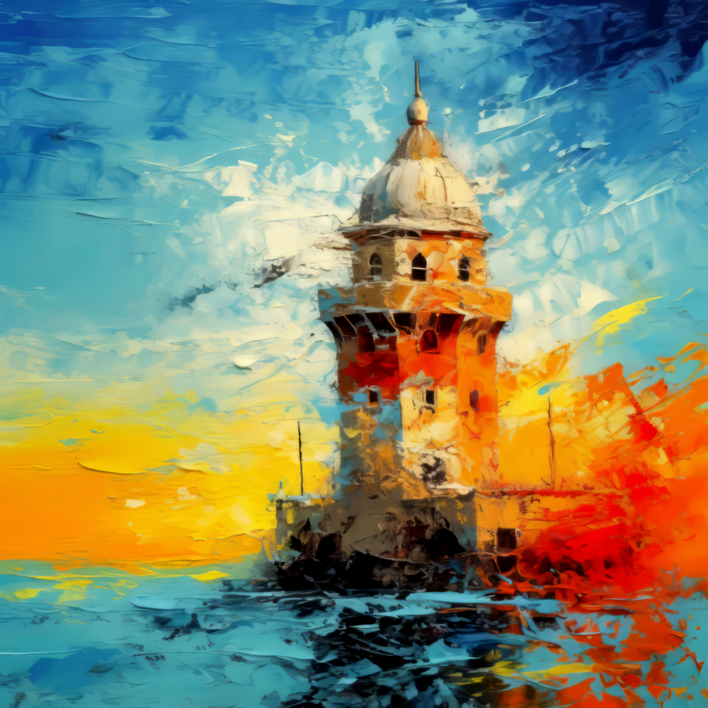 Maiden's Tower Glass Wall Art