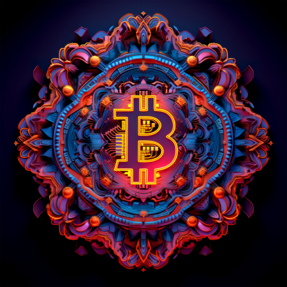 Bitcoin Glass Wall Art
