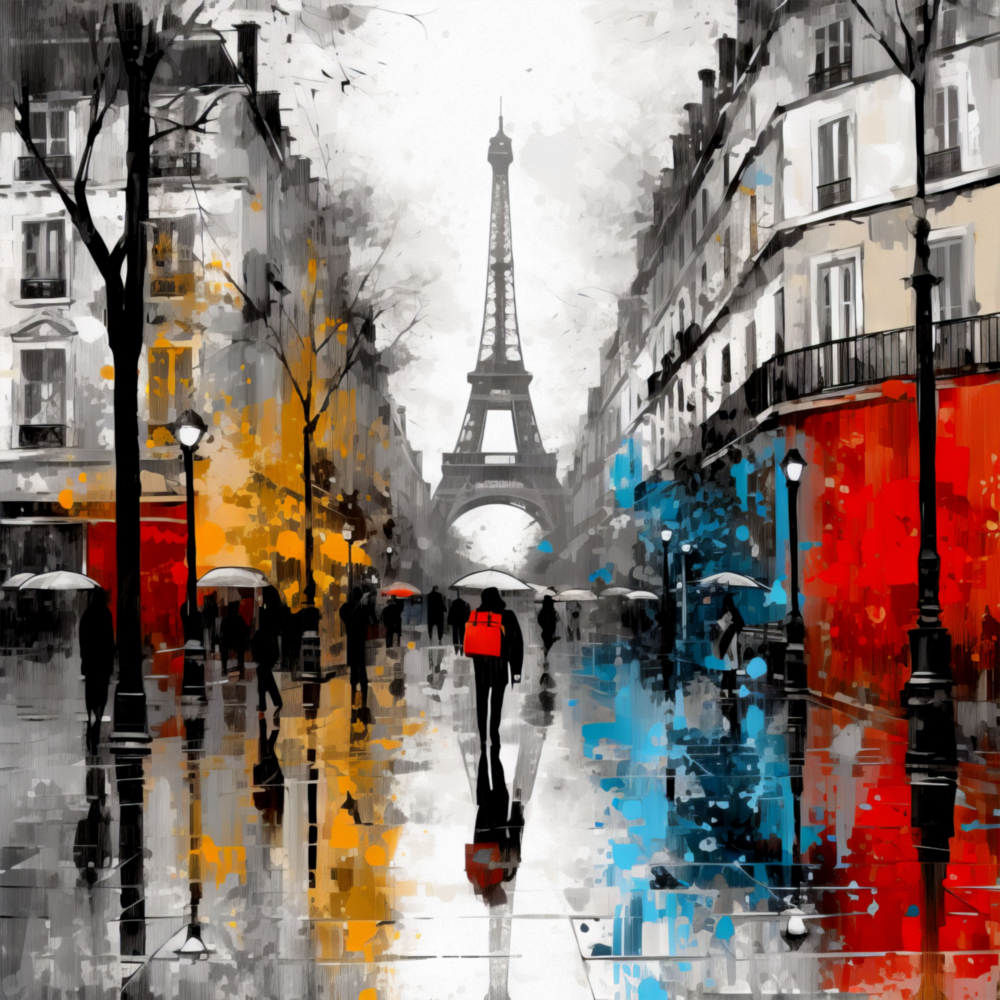 Eiffel Glass Wall Art