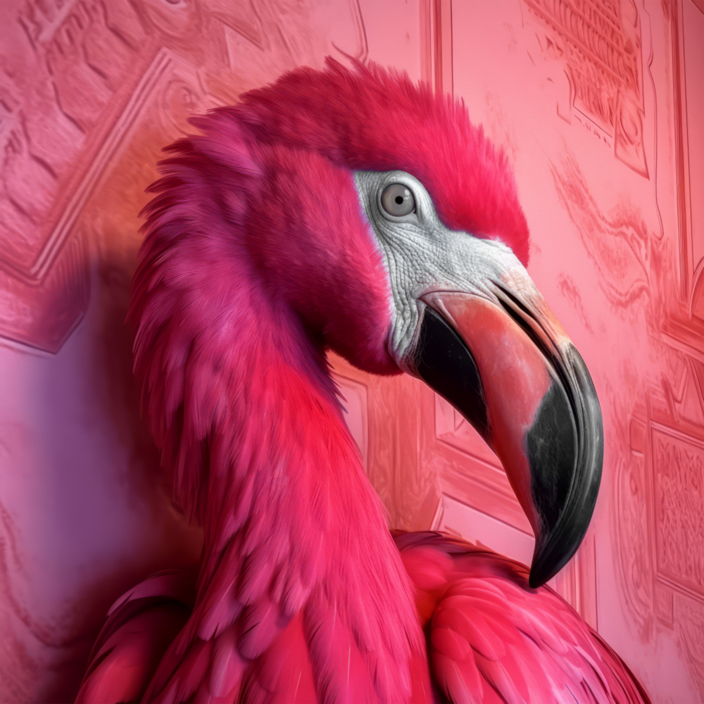 Flamingo Glass Wall Art|| Designer's Collection