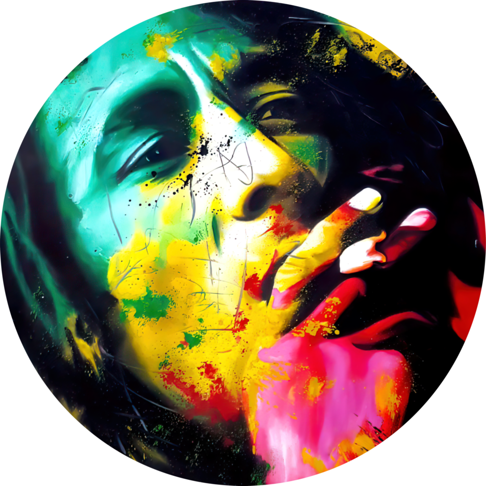 Bob Marley Glass Wall Art