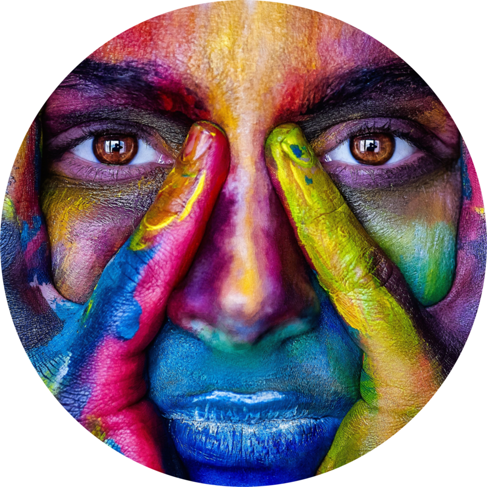 Colorful Look Glass Wall Art