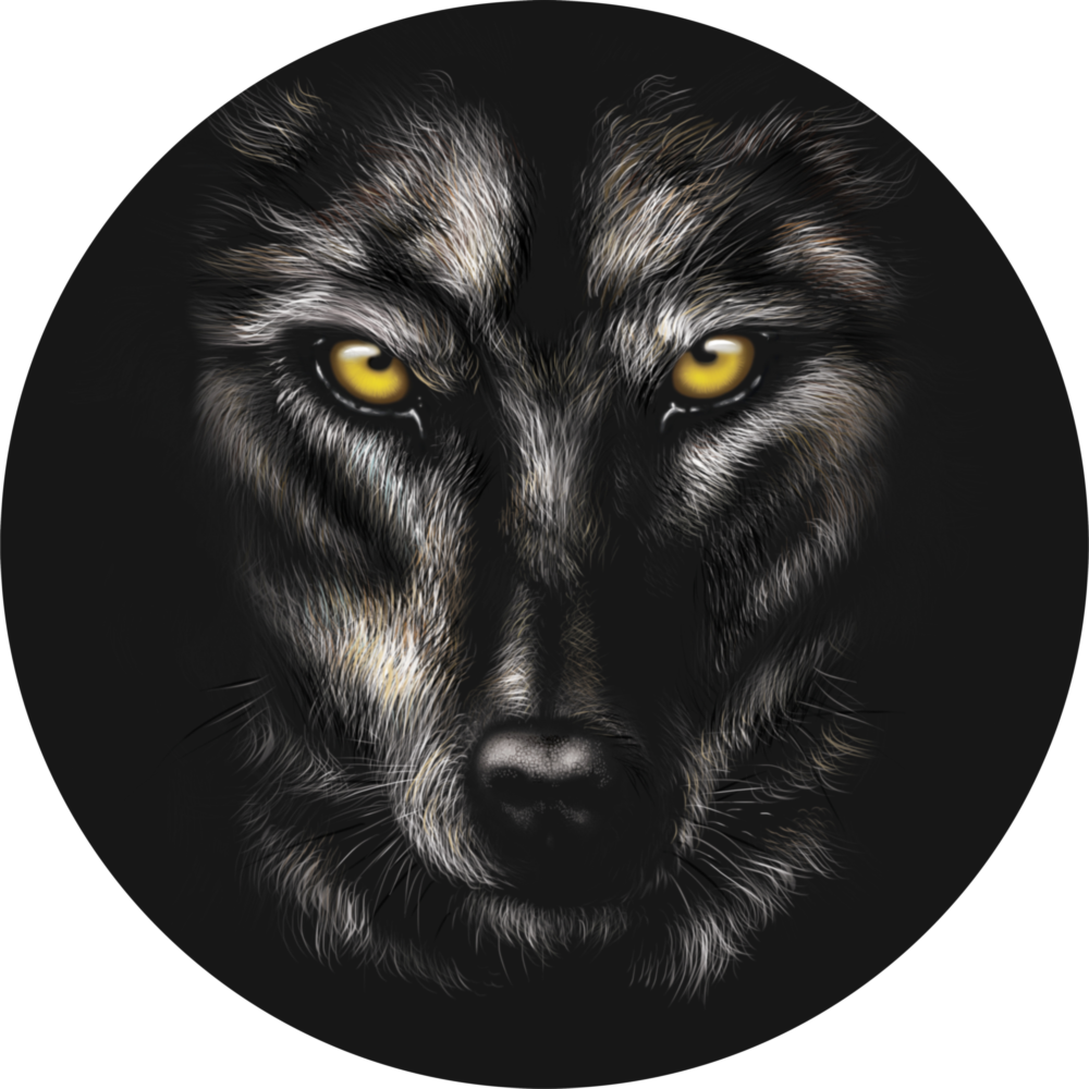 Wolf Glass Wall Art