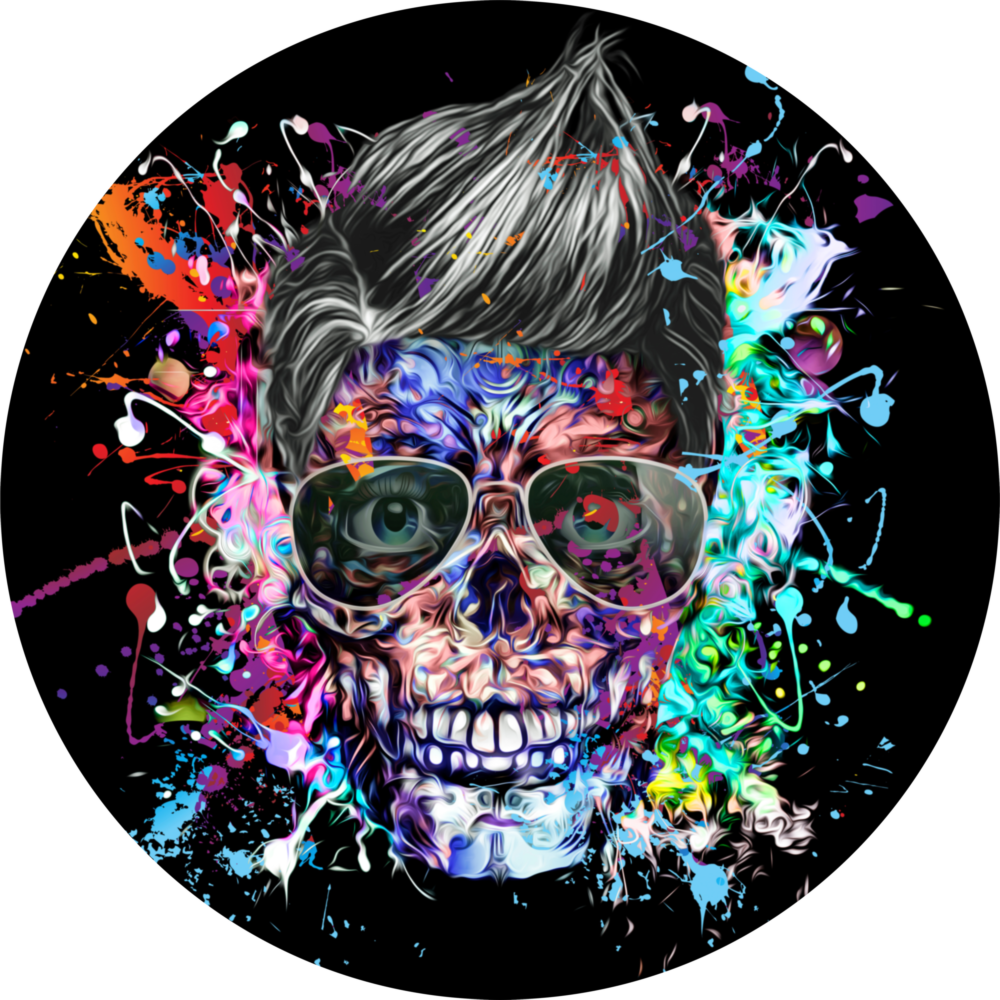 Skull Glass Wall Art