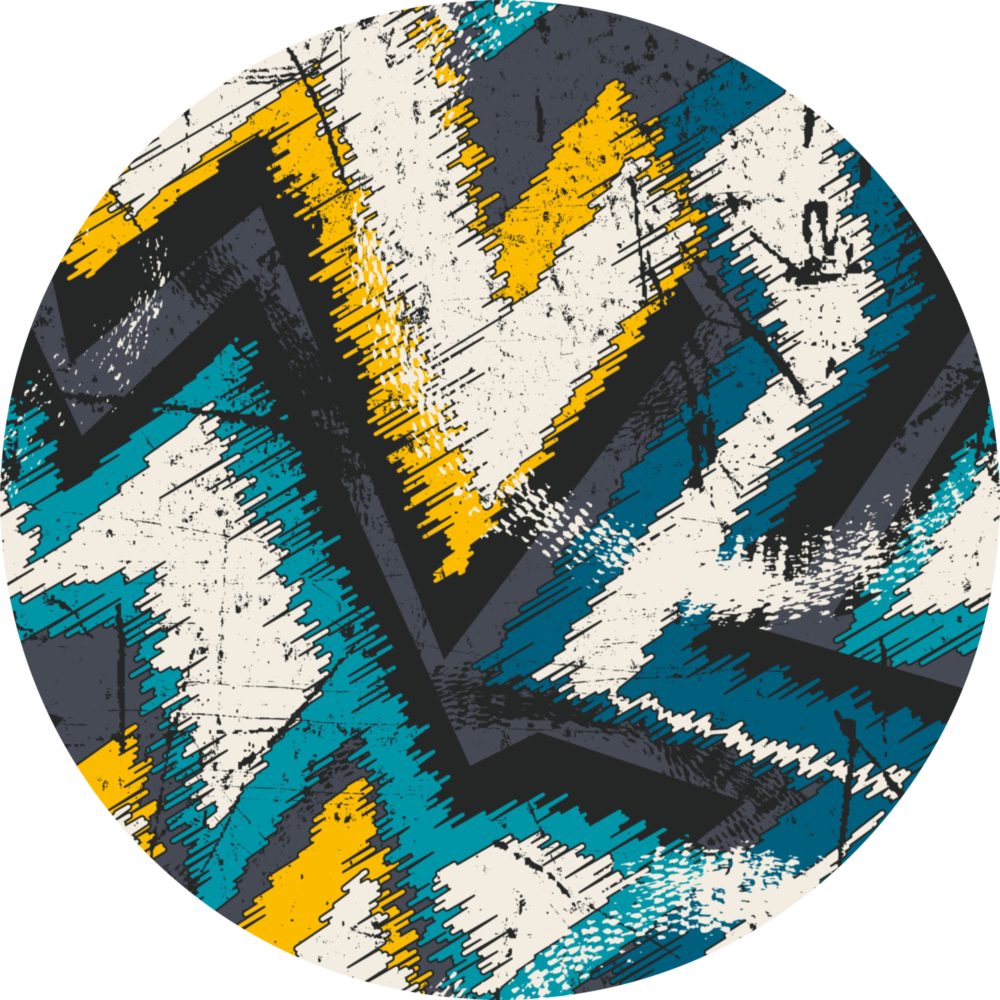 Zigzag Glass Wall Art