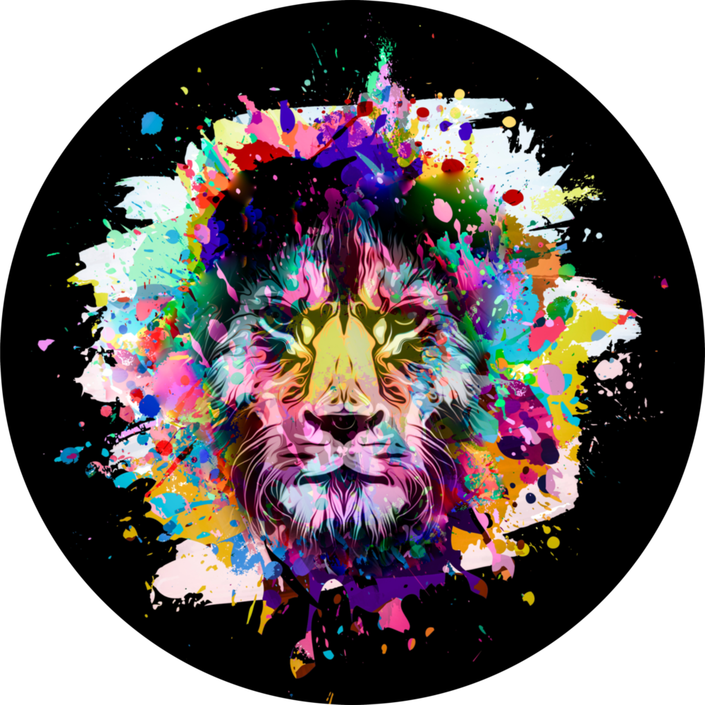 Lion Glass Wall Art