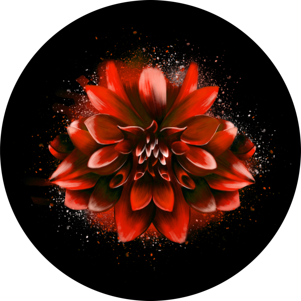 Flower Glass Wall Art