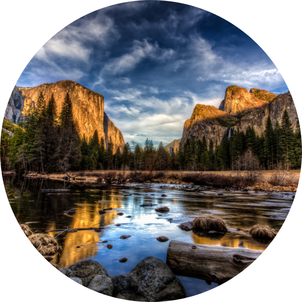Mountains Glass Wall Art