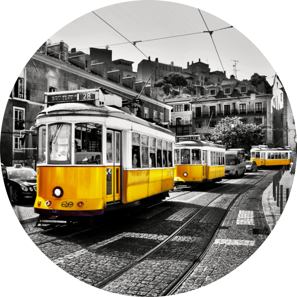 Tram Glass Wall Art