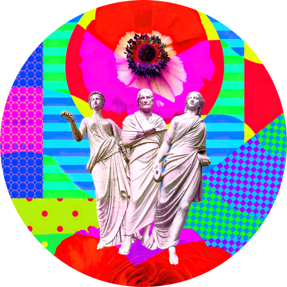 Statues Glass Wall Art