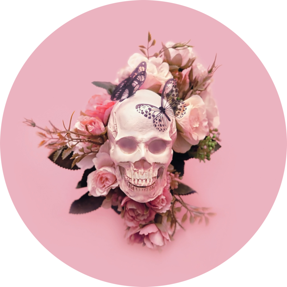 Skull Glass Wall Art