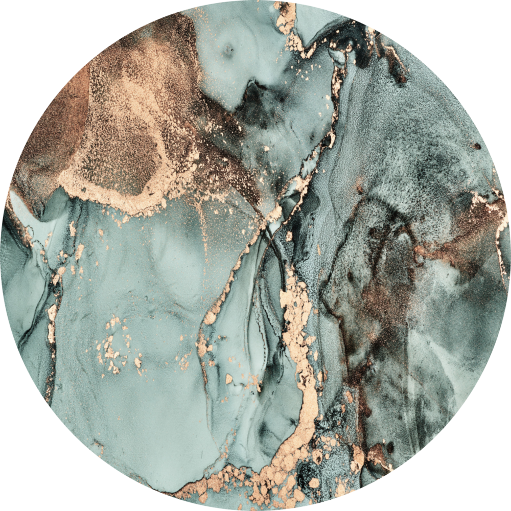 Turquoise Marble Glass Wall Art