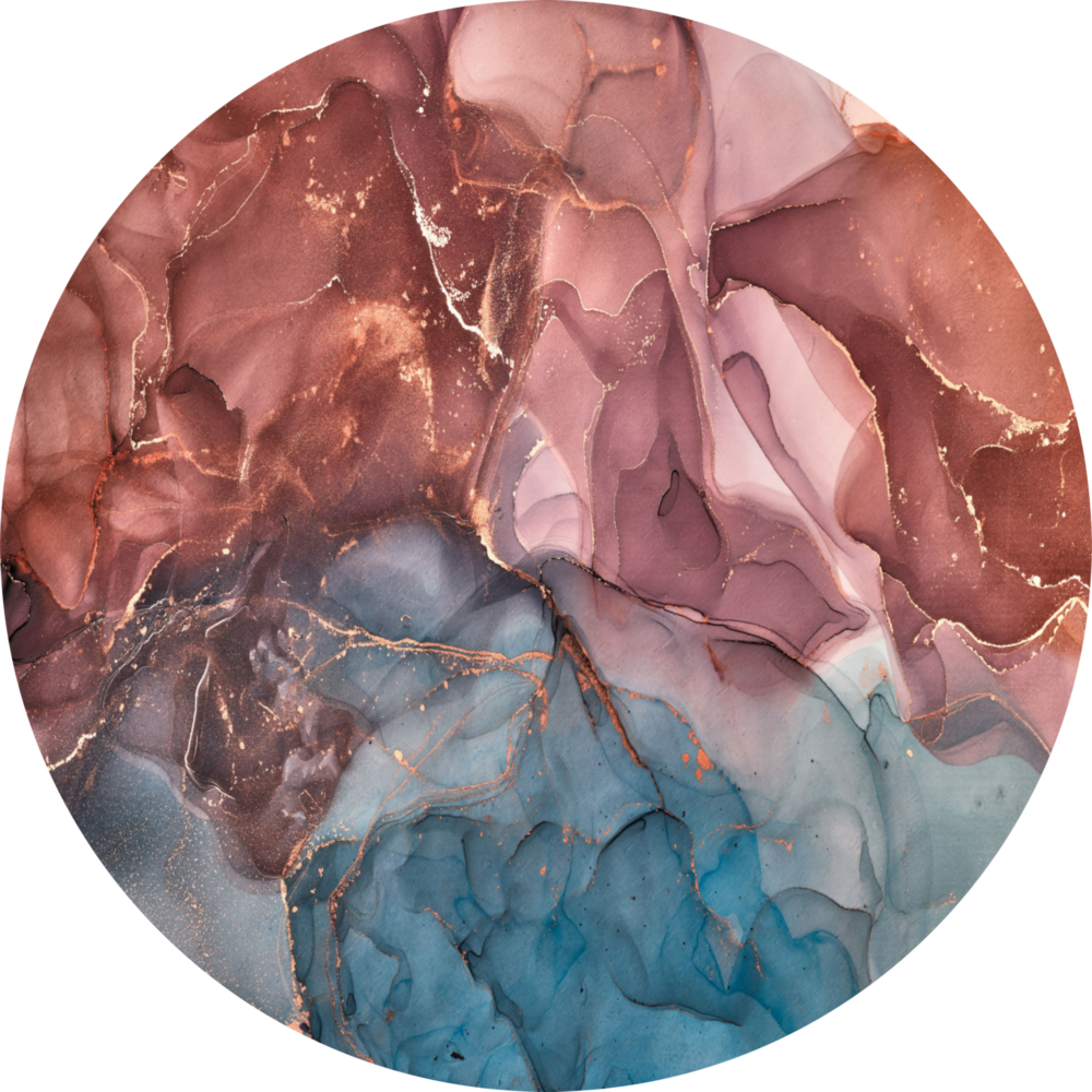 Orange Marble Glass Wall Art