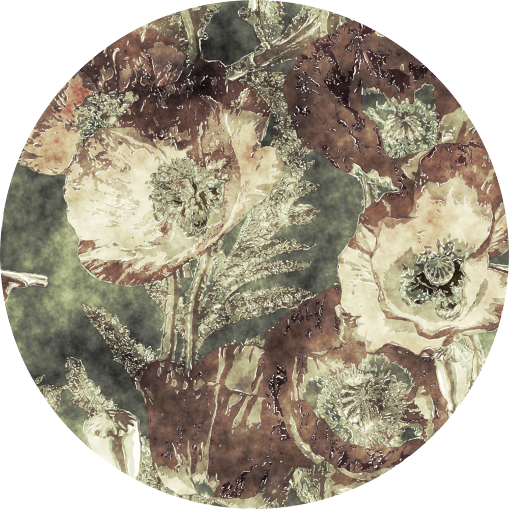 Abstract Flower Glass Wall Art