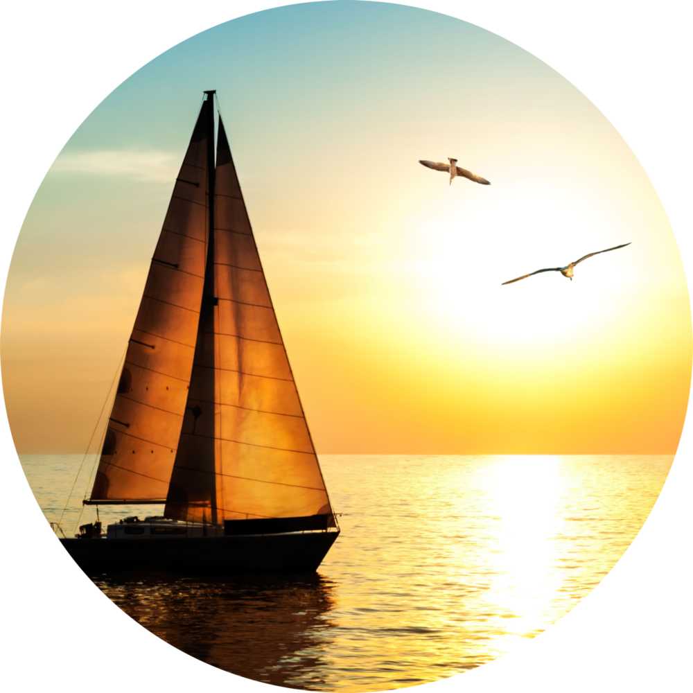Sailboat Glass Wall Art