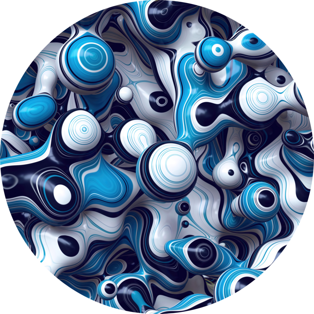 Elegant Blue Mix Glass Wall Art
