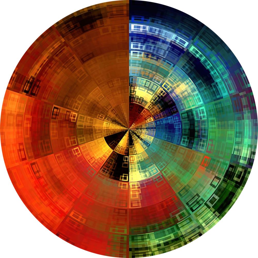 Color Wheel Glass Wall Art