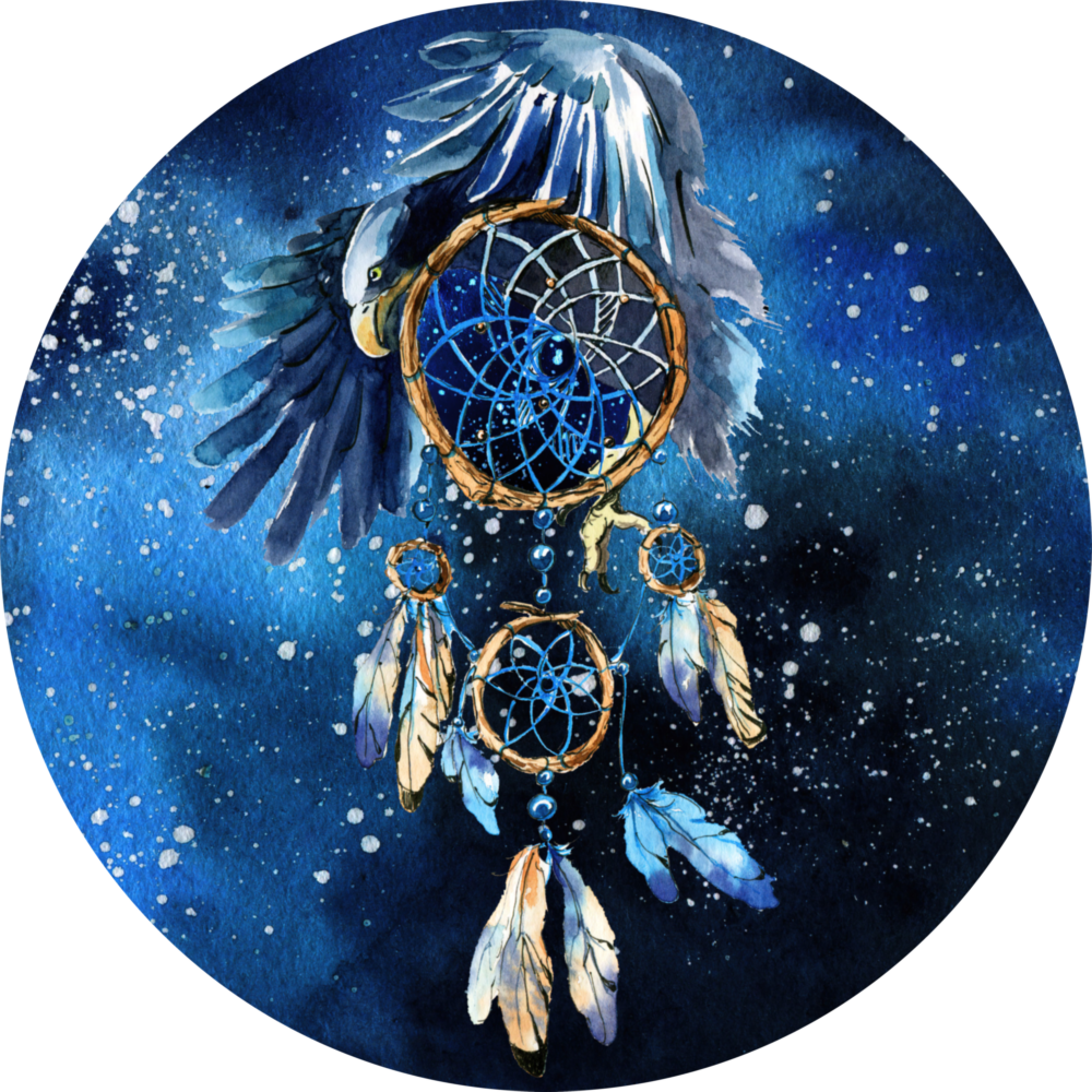 Dreamcatcher Glass Wall Art