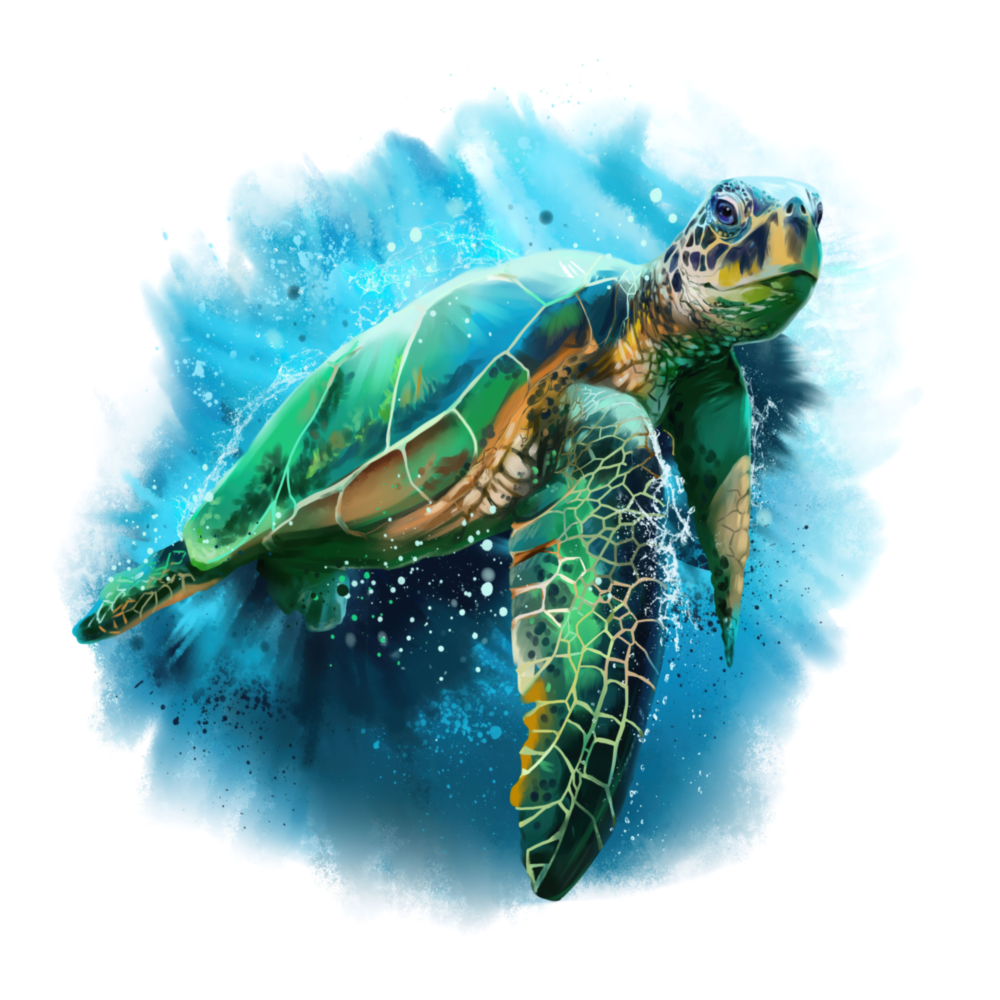 Caretta Caretta Glass Wall Art